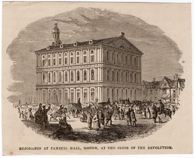 Rejoicings at Faneuil Hall, Boston, at the close of the Revolution